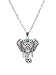 ZEALMER Vintage Silver Good Luck Elephant Owl Necklace Pendant Feathers Chain Tassel primary