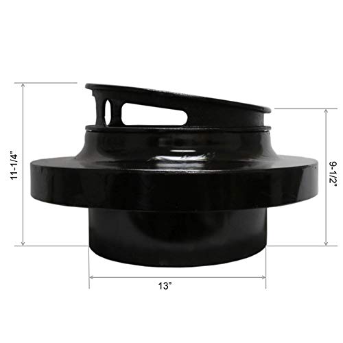 Leyso Chinese Wok Range Adapter/Reducer with 13-Inch Cast Iron Rim - Convert The Large Wok Well to Smaller Size (18" to 13")