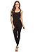 Stretch Cotton Bodysuit Women's Scoop Neck Sleeveless Stretch Cotton One Piece Jumpsuits Unitard Bodysuits(&Plus)
