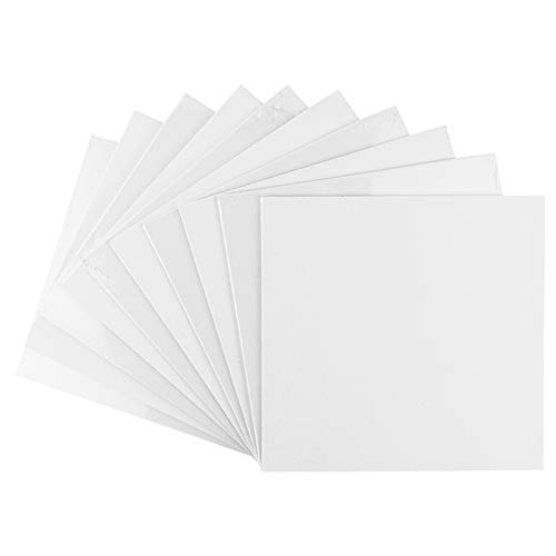 Ideen mit Herz Academy Quality Painting Cardboards | Painting Board | Primed Canvas Cardboard (20 x 20 cm | Pack of 10)