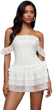 Amazon.com: Women White Flowy Bustier Corset Mini Dress Y2k Lace Trim Square Neck Tie Up A-line Ruffle Sundress Party Streetwear (White, S): Clothing, Shoes & Jewelry Amazon.com: Women White Flowy Bustier Corset Mini Dress Y2k Lace Trim Square Neck Tie Up A-line Ruffle Sundress Party Streetwear (White, S): Clothing, Shoes & Jewelry