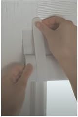 easyblinds Easydoor blind for glazed doors White half width quick fix view 7