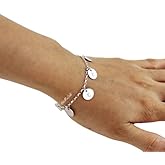 HotMixCold Grandma Family Monogram Bracelet, Up to 6 Initial charm Bracelet, Letter Disc Jewelry, Personalized Mother bracelet, Mother's day gift