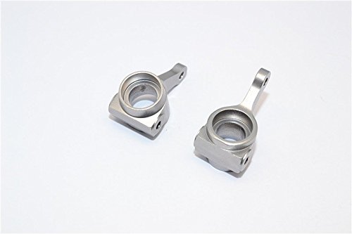 Traxxas Rustler VXL Upgrade Parts Aluminum Front Knuckle - 1Pr Gray Silver