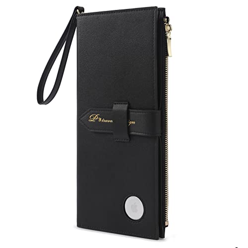 Airtag Passport Wallet for Women, RFID Blocking Passport Holder with