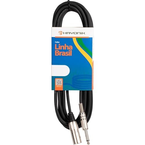 HAYONIK, Cabo Para Ăudio XLR Macho X P10 Macho 1M Linha Brasil