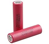 2 18650 HE2 2500mAh Rechargeable Batteries LGHe2 18650, 2-Peices with BONUS 2 Gmt Co. hard-plastic storage cases for Easier Storage and Transport