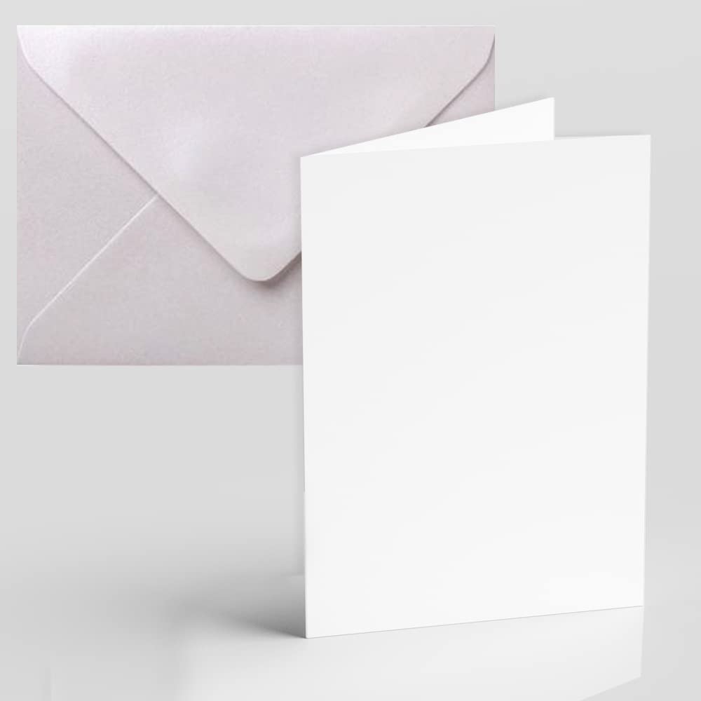 Pack of 20 Blank Cards and Envelopes for Card Making 6 x 6 (150 x 150 mm) 350 GSM Folding Cards for Gift Greeting Papa Prints®