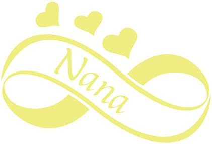 Nana with Hearts 6.5" Wide Creme Vinyl Decal Sticker Car Truck Laptop Notebook Ipad #2002