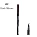 Ownest Liquid Tattoo Eyebrow Pen With Four Tips Brow Pen, Long-lasting Waterproof Brow Gel for Eyes Makeup-BLACK/BROWN