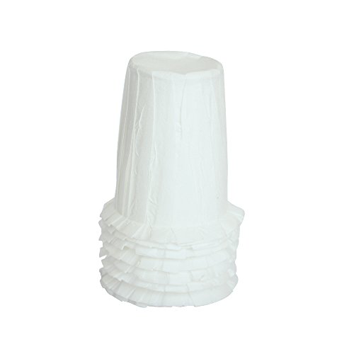 BRBHOM Disposable Filters Paper K Carafe Filter Cups K Carafe Pods Compatible Paper-(100 Filters) (White) (White/Large) - Thumbnail 4