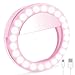 UMsky Selfie Ring Light,Universal Phone Selfie Ring Light,Portable LED Selfie Light Ring Lights for Android/iPhone, LED Ring Light, Rechargeable Brightness Portable Selfie Light Ring (Pink)