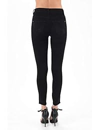 Judy Blue reventada! Denim flaco destruido negro