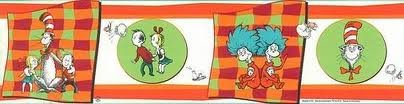 Dr. Seuss the Cat in the Hat Border Stick-ups Vinyl Wall Paper Border