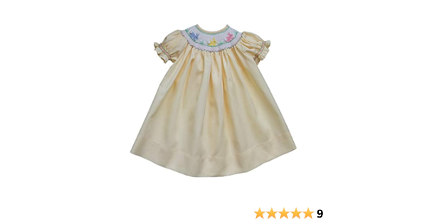 yellow smocked easter dress