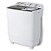 KUPPET Portable Compact Mini Washing Machine,Twin Tub 26.4 lbs Capacity,Washer(17.6lbs)&Spiner(8.8lbs),Built-in Drain Pump,Semi-Automatic，For Dorms, Camping, Apartments, RV’s, and more(White&Bule)
