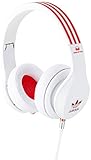 adidas Originals by Monster Over-Ear Headphones Limited Edition with Apple ControlTalk Handsfree Mic and Music Controls (White and Red)