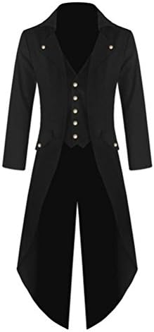 Rera Men's Steampunk Vintage Tailcoat Jacket Gothic Victorian Coat Halloween Uniform Costume