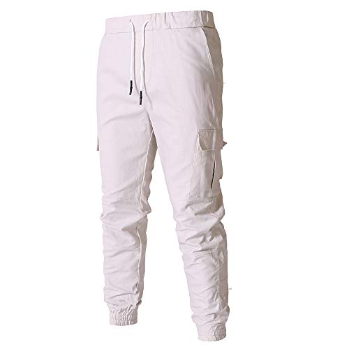 iYBUIA Men's Jogger Pants in Basic Solid Colors and Stretch Twill Fabric