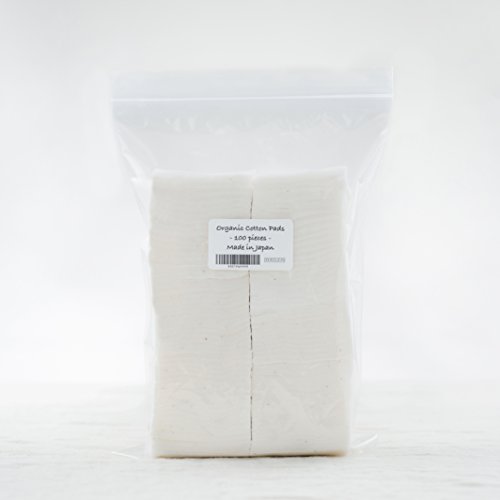 Japanese Organic Cotton Pads 100 pieces 100 Organic Unbleached [Made