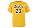 Outerstuff Youth Los Angeles Lakers Lebron James Name and Number Short Sleeve T-Shirt (Gold) (Medium (10/12))