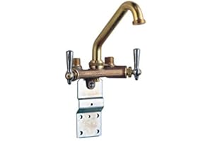 Waltec 29W813, 4 Way Laundry Faucet, Compression, Metal Lever Handle, Chrome