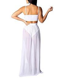 Rela Bota - Conjunto de falda sexy de verano para mujer, 2 piezas, maxi gasa