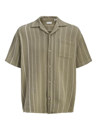 Jjebradley Striped Resort Shirt S SN, Vetiver, S