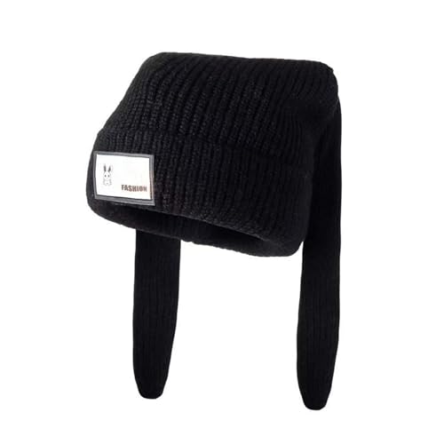 WUODHTW Y2k Bunny Ear Knit Beanie Hat Cute Skull Cap Knit Winter… at Amazon