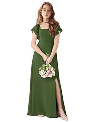 TAISHAN Junior Bridesmaid Dress for Wedding Ruffle