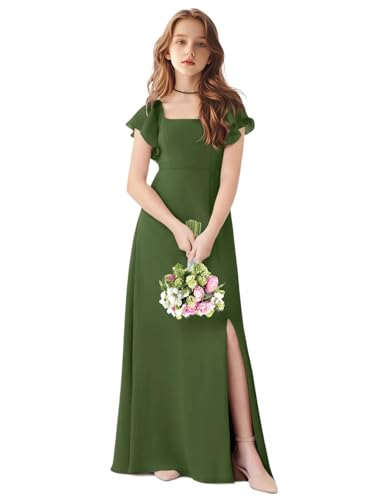 TAISHAN Junior Bridesmaid Dress for Wedding Ruffle