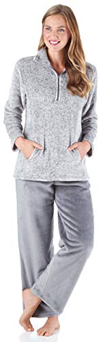 Sleepyheads Women's Fleece Pullover with Pocket 2-Piece Loungewear PJs