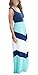 DAYSOFT Women Cotton A-line Summer Beach Sleeveless Casual Striped Maxi Long Dress (S, Color-2)