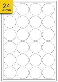 100 Sheets Metalic Gold Laser Round (45mm Circles) Coloured Labels ...