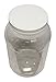 1 Gallon Plastic Jar (4 Pack), Wide Mouth, Clear, with Lined Fresh Seal Lid, Shatter-Proof Container Storage PET 1 BPA Free 4 Quart 128 oz