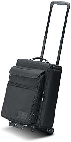 Padded Hard Side Wheeled Projector Case with Removable Laptop Case: 22" H x 15" W x 9" D