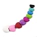 10pc Silicone Beads Small Heart-shaped Shape Food Grade Sensory Baby Teether Toy Diy Chewable Accessories Baby Shower Gift