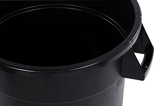 Carlisle 34102003 Bronco Round Waste Container Only, 20 Gallon, Black (Pack of 6) - Thumbnail 2