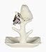 Beth Marie Luxury Boutique Owl Ring Holder with Tree Display Dish, Cute White Ceramic Engagement and Wedding Ring Holder