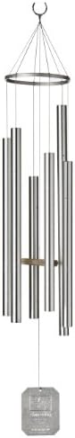 grace Note Chimes 1S 36-Inch Earth Song Wind Chimes, Small, Silver