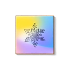 Framed Canvas Wall Art for Living Room, Bedroom Snowflake Theme Canvas Prints for Home Decoration Ready to Hang - 16x16 inches