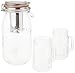 Kilner 9-Piece Cold Brew Coffee Set, Large Clip Top Glassware Jar for Steeping and Storing, Includes Stainless Steel Filter, Handled Drinking Jars, Instruction Leaflet and More, 68-Fluid Ounces