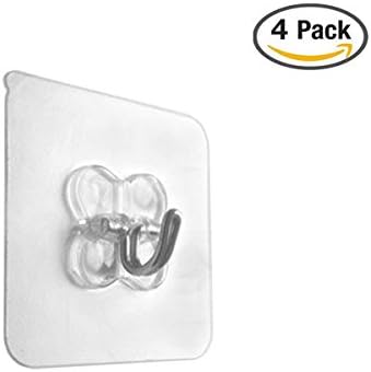 Nicedec Nail Free Picture Hanger Pack, Frame Hanger 11 Pounds (Max) 4-Pack Hook [Not Recommended for Painted Wall]