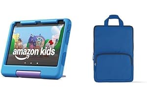 Amazon Fire HD 10 Kids Tablet Sleeve Bundle â€” Bundle includes Amazon Fire HD 10 Kids tablet, 16GB, Blue & Denim Carrying Case