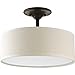 Progress Lighting P3939-20 Two Light Drum Shade, Antique Bronze