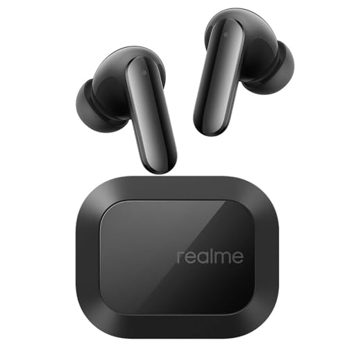 realme Buds Air 8 Pro Wireless Bluetooth Headphones, Adaptive 55dB, 11mm+6mm Speakers Dual DAC, 50H Battery Life, LHDC, Hi-Res Audio, Bluetooth 6.1, Noise Reduction AI Calls, IP55, Black