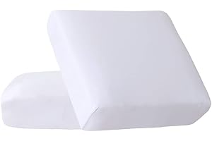 HOOBUY Waterproof Couch Cushion Cover 2Pieces Stretch Sofa Slipcovers Furniture Protector with Elastic Suitable for Loveseat,2 Seater Sofa (2, White)