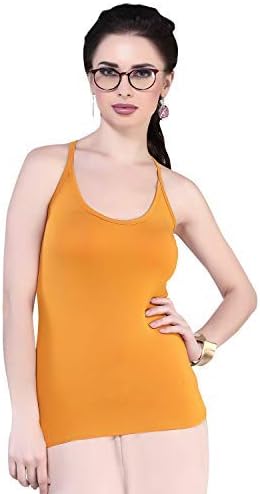 Dayoke Deep Racer Back Camisole Crossback Sphagetti for Women/Girls