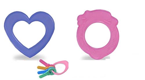 Manan Shopee BPA-Free Non Toxic Toddler and Infant Baby Silicone Tooth Sooter Teether Keys