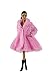 Pink Fashion Winter Fur Coats Clothes + One Pair Boots Made Fit for Barbie Doll